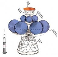 Daedalus compared to a Saturn V rocket